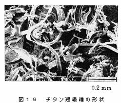 チタン短繊維の形状